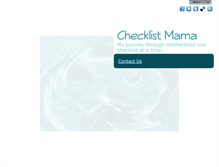 Tablet Screenshot of checklistmama.com